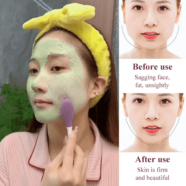 [Opening 90% off] GECOMO Silicone Double Head V-Face Brush