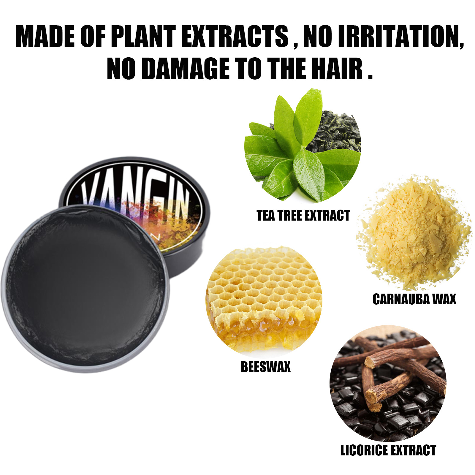 Men's Cool Color Hair Clay Colorful Styling Wax Black Brown Cool Color Hair Clay