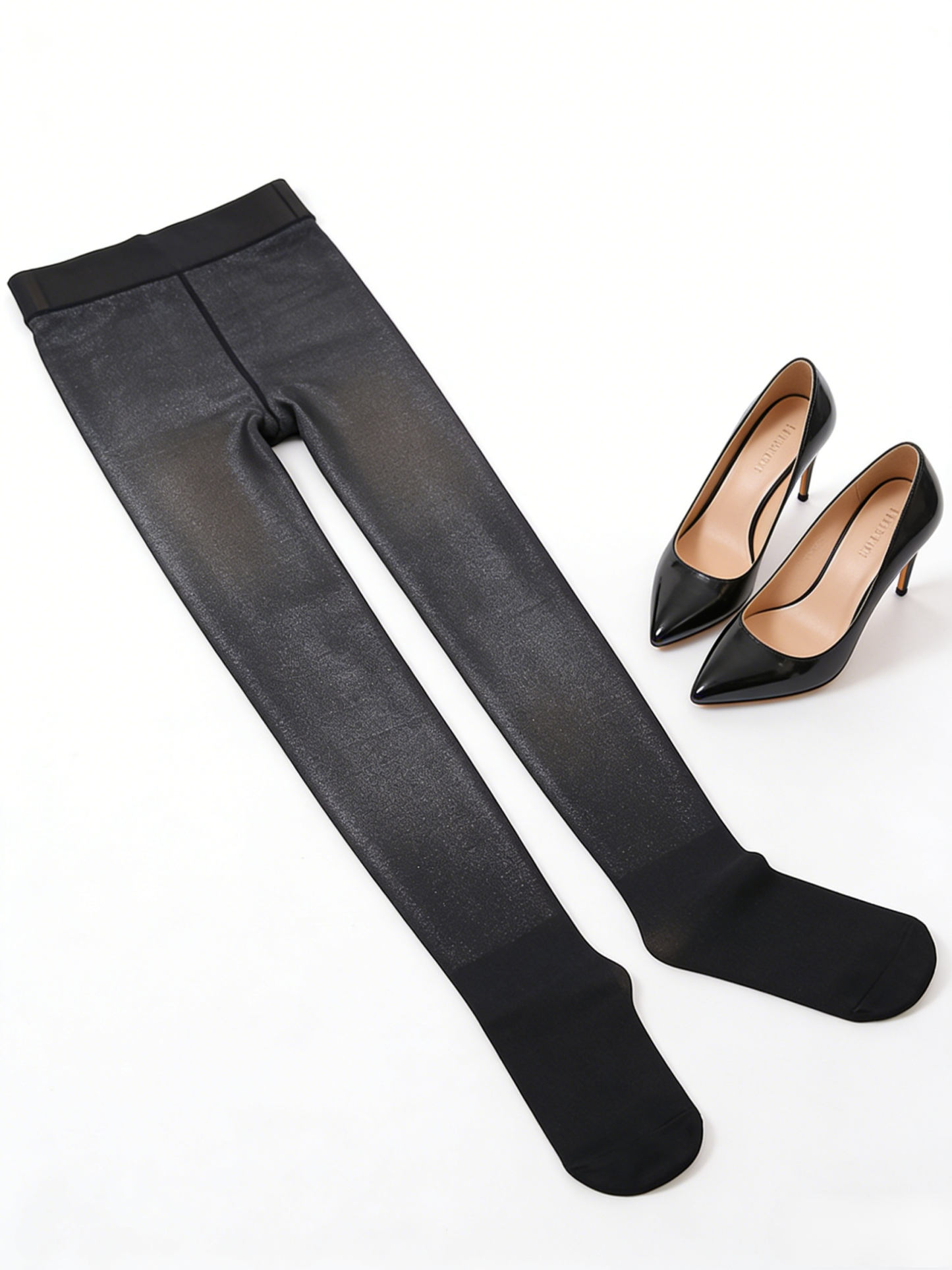 【Multicolor Options】Translucent Warm Fleece-Lined Base Layer Tights