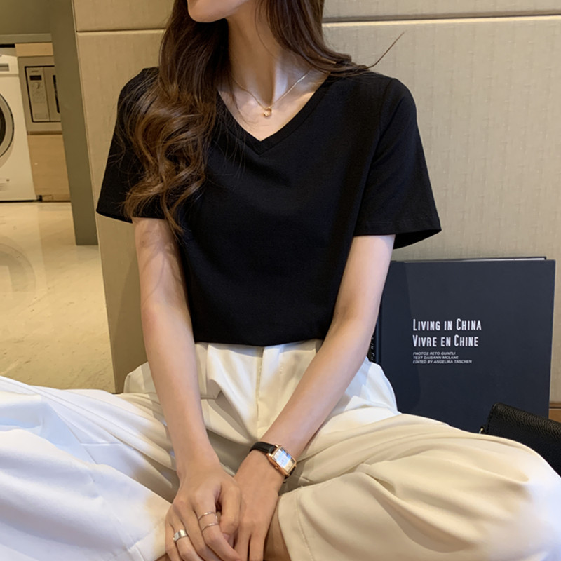 Women’s V-neck Cotton T-shirt