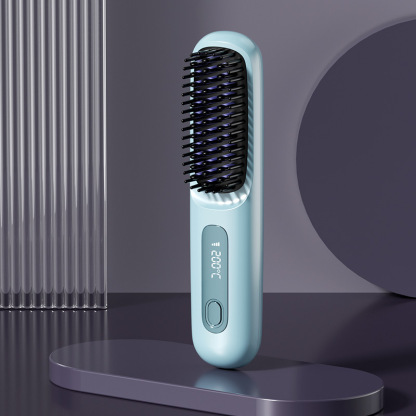 Portable Straightening and Curling Cordless Negative Ion comb