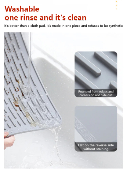 Kitchen artifact silicone drain anti-scalding insulation pad