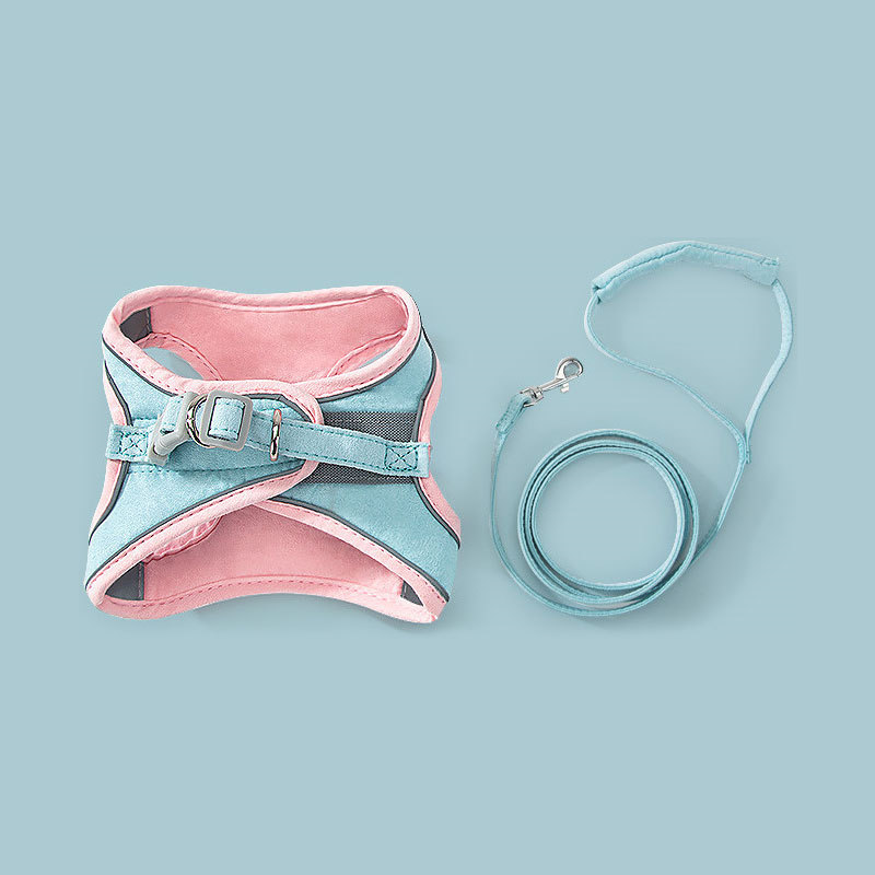 Pet deerskin velvet reflective strap traction rope