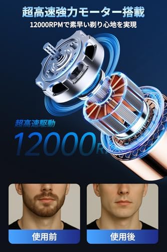 往復式電動シェーバー メンズ ひげそり フローティング3枚刃 乾湿両用 IPX7防水仕様 髭剃り 低振動＆静音設計 電気シェーバー コンパクト設計 LED残量表示 Type-C急速充電 ワンタッチロック機能搭載 120分連続駆動 出張?旅行?車内使用 一年保証付き 日本語取扱説明書付属 (メタリックグレー)
