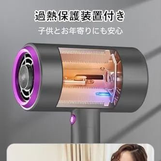 ドライヤー 大風量  速乾 軽量 折り畳み式 高濃度マイナスイオン 恒温ヘアケア 冷熱風 3段階風量調節 ノズル付き コンパクト 持ち運び便利 家庭用/寮用/旅行用 どらいやー ヘアドライヤー PSE認証済み
