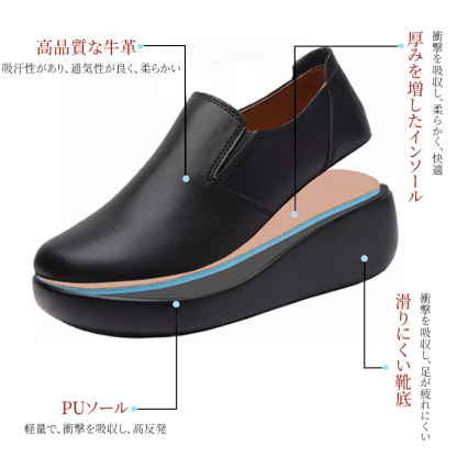 高品質な牛革とPUソールの多層構造パーツ解説