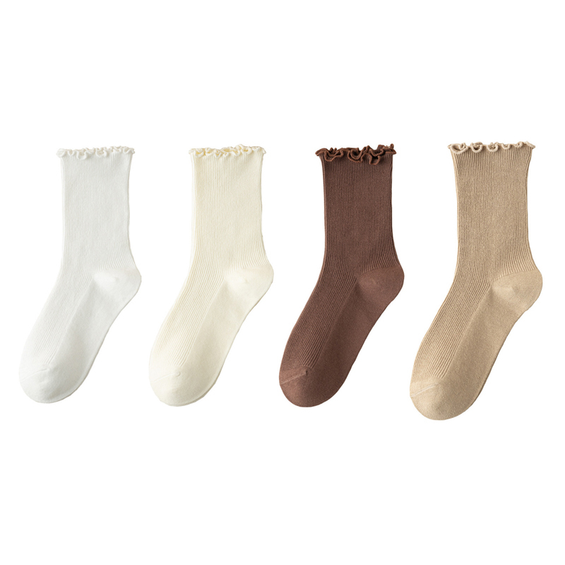 【超シンプルに合わせやすい】かわいいレースソックス-emiwalk