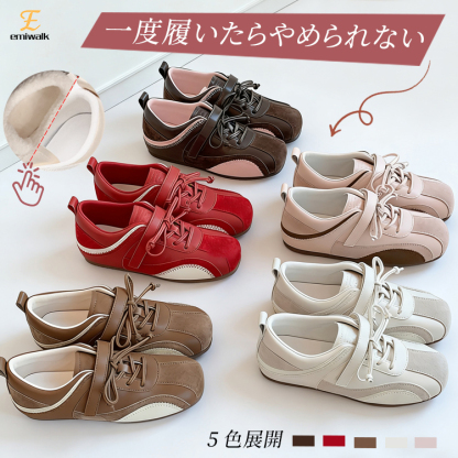 コンフォートシューズ レディース 5色展開 ブラウン レッド ベージュ アイボリー