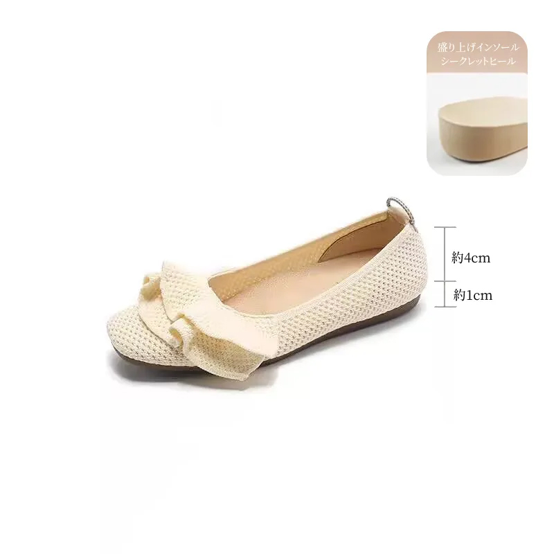 外反母趾対応 浅履きニットシューズ 屈曲性 痛くない 柔らかい 幅広 甲高