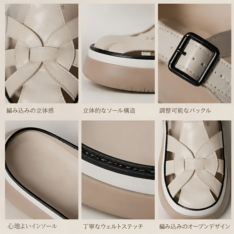 厚底サボサンダル | 1日5キロ歩いても疲れ知らず  、蒸れずに臭わない