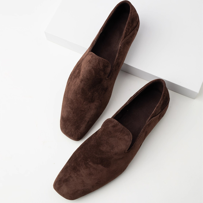 Emiwalk スクエアトゥ ミニマル ローファー レディース - 1010721123 - emiwalk