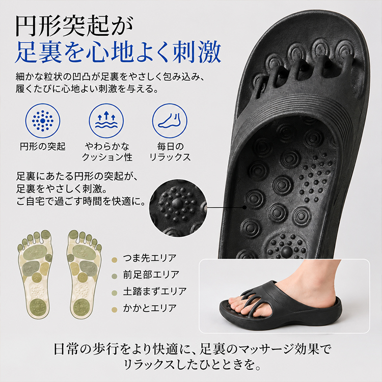 滑りにくい 5本指スリッパ