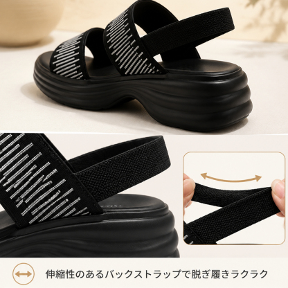 厚底・軽量・快適なサンダル