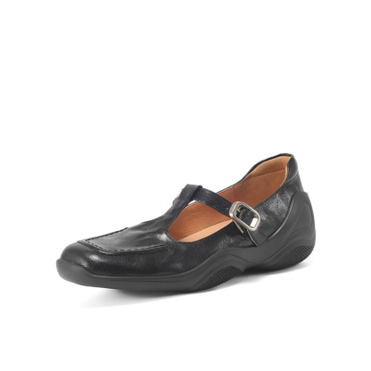 【本革・羊革】高品質Tストラップパンプス｜快適クッションソールで長時間履いても疲れにくい