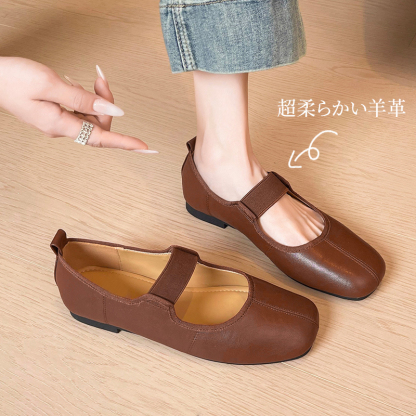 超柔らかい羊革 ブラウン コンフォートシューズ 指先で感じる柔らかさ