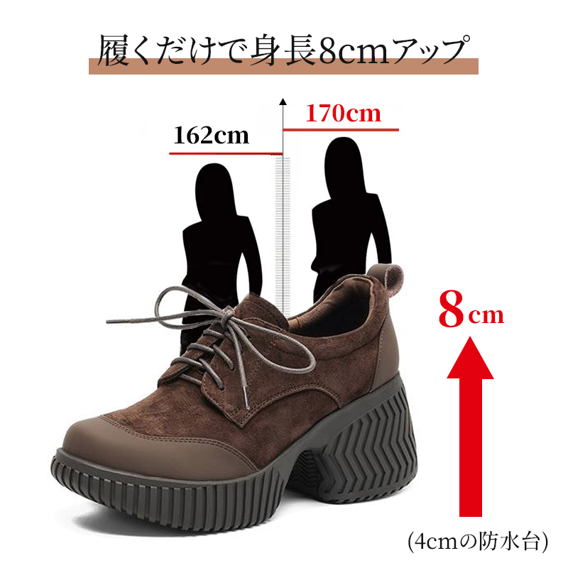 自然に身長8cmアップを叶える4cm防水台とヒールの構造解説