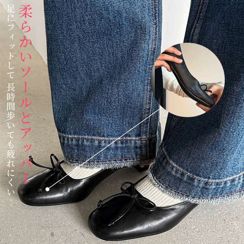 指圧でわかる柔らかさ 足にフィットして長時間歩いても疲れにくいソフトアッパー素材