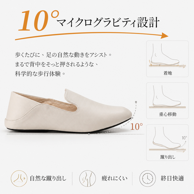 イタリアンシュリンクレザー スクエアトゥ 2WAYバブーシュ 超軽量フラットパンプス