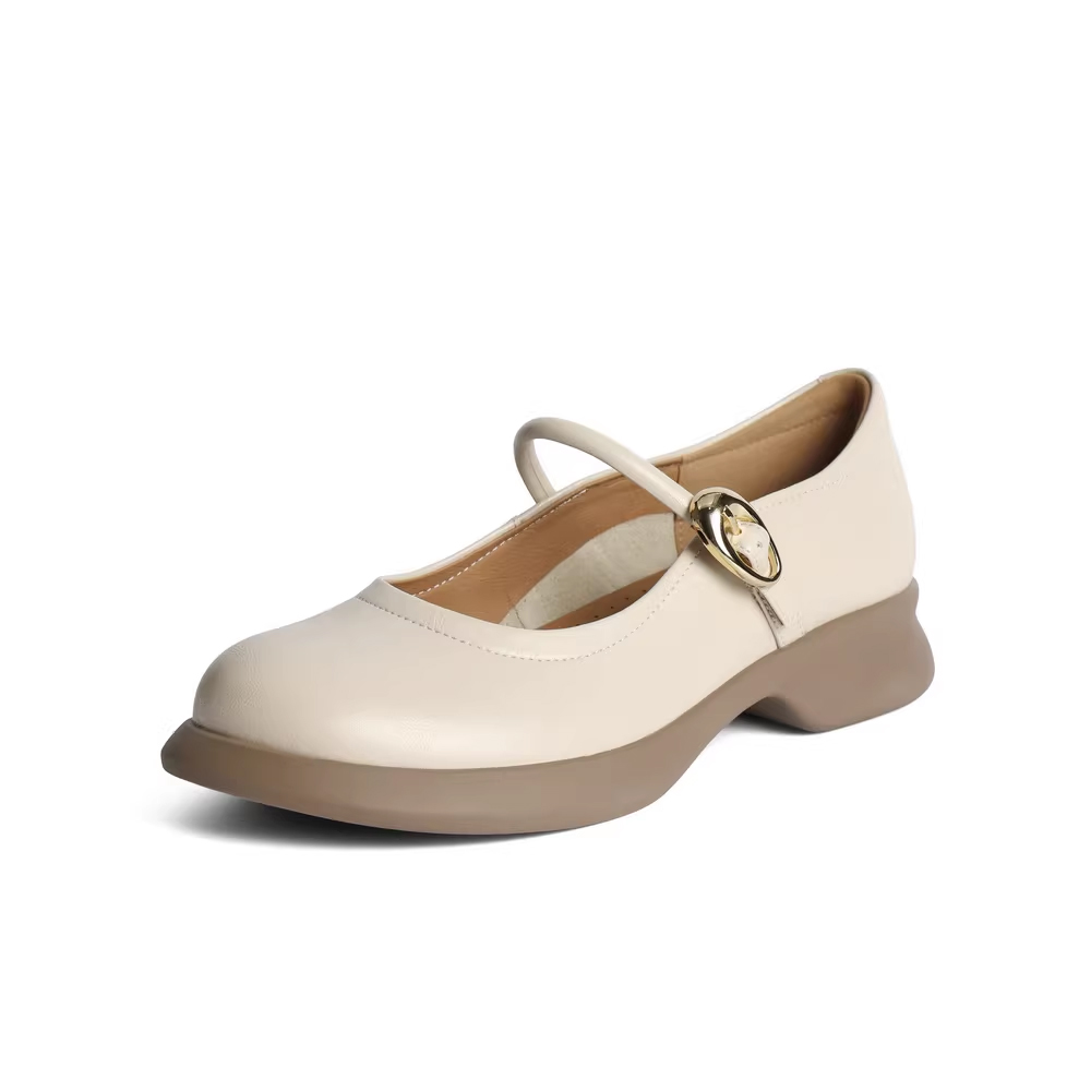 本革製・レトロスタイルのメアリージェーンシューズ