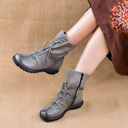 【新作 25％OFF】本革ハンドメイドブーツ｜ナチュラル＆クラシックスタイル