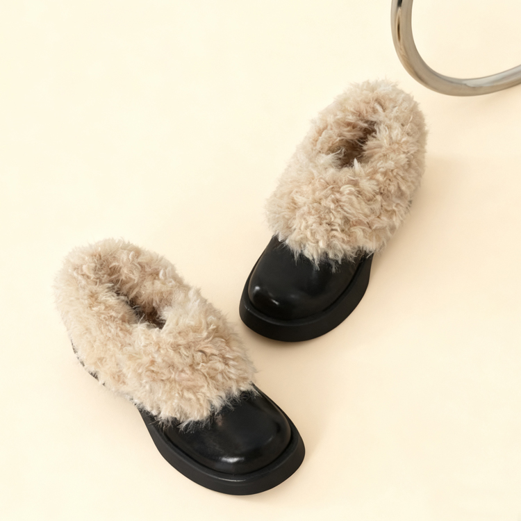 超可愛いファーサンダル|本革使用· 超暖かい· 幅広対応· 疲れにくい - 1011164072 - emiwalk