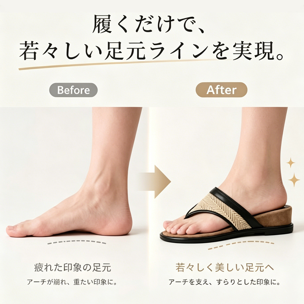 厚底ウェッジサンダル