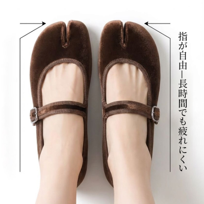 春向けスエード調トウセパレートシューズ