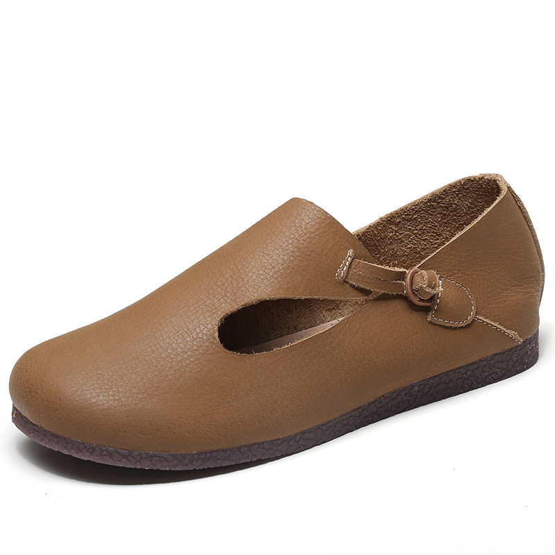 「ふんわり快適」本革スリッポン｜長時間履いても疲れにくいシンプルシューズ - 1011078742 - emiwalk