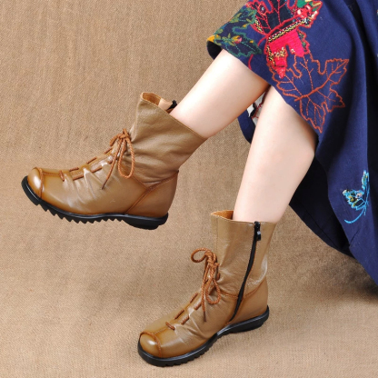 【新作 25％OFF】本革ハンドメイドブーツ｜ナチュラル＆クラシックスタイル