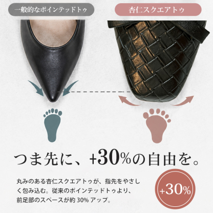 約 5cm ウェッジヒール 編み込み柄ポインテッドトゥスリッポンパンプス 高級人工皮革 ブラック / カフェ 2 色展開 1 万歩歩いても足が疲れにくい 脱ぎ履き簡単 デイリー・通勤・お出かけ兼用レディースシューズ