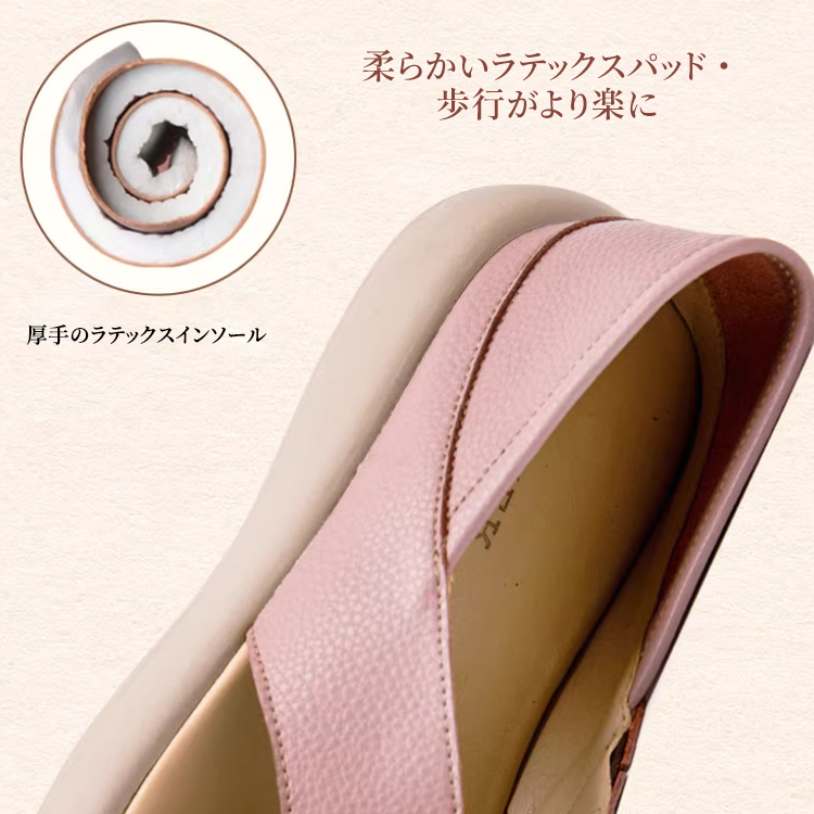 レザー製のフラットオープントゥサンダル - 1010125598 - emiwalk