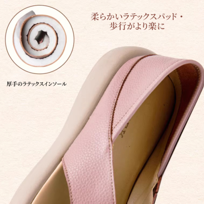 レザー製のフラットオープントゥサンダル - 1010125598 - emiwalk