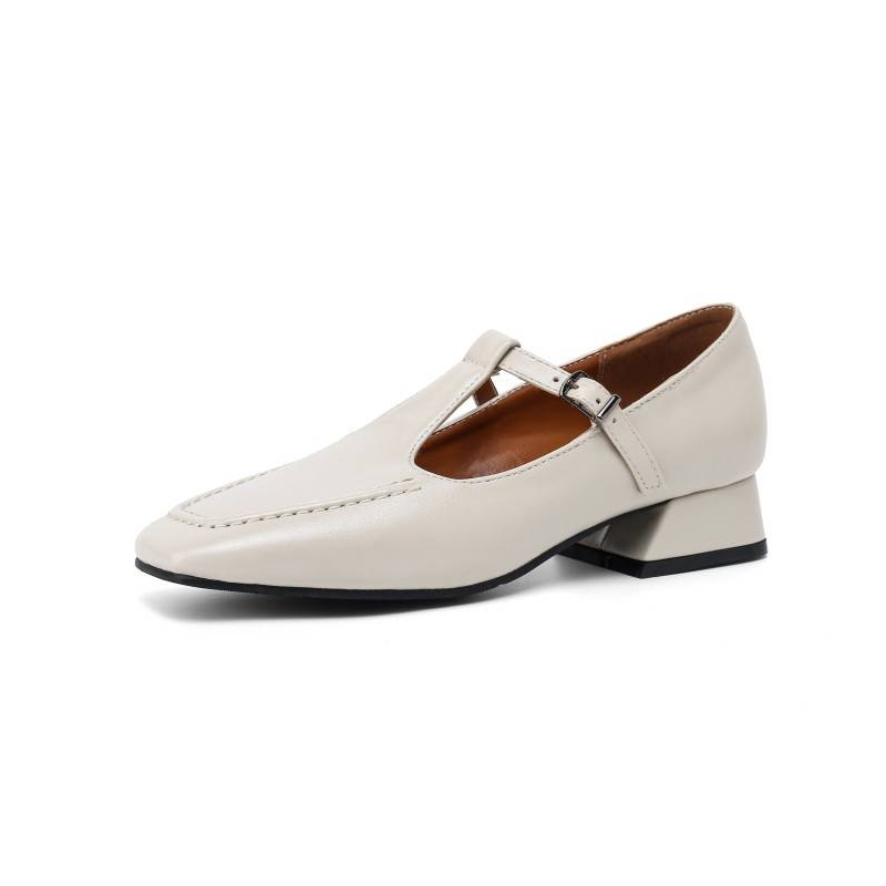 Eフレンチスクエアトゥレトロパンプス