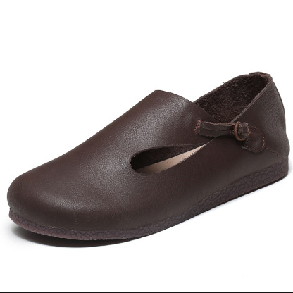 「ふんわり快適」本革スリッポン｜長時間履いても疲れにくいシンプルシューズ - 1011078742 - emiwalk