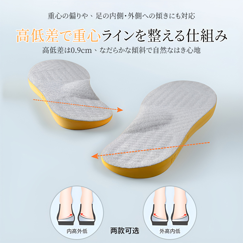 力学的に3点に圧力を分散するアーチサポート設計 足裏の疲労軽減と崩れ防止の仕組み