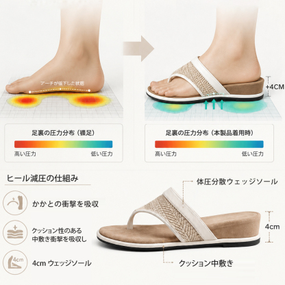 厚底ウェッジサンダル