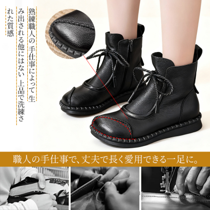 Emiwalk 熟練職人の手仕事 上品で洗練された手縫いステッチのクローズアップ