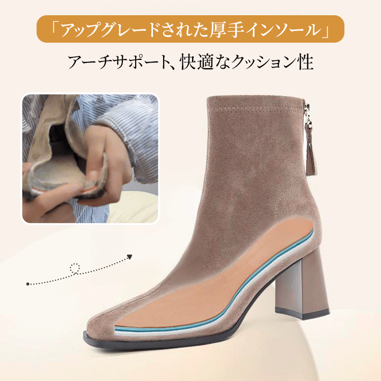 アーチサポート付き厚手インソール 衝撃吸収クッション構造