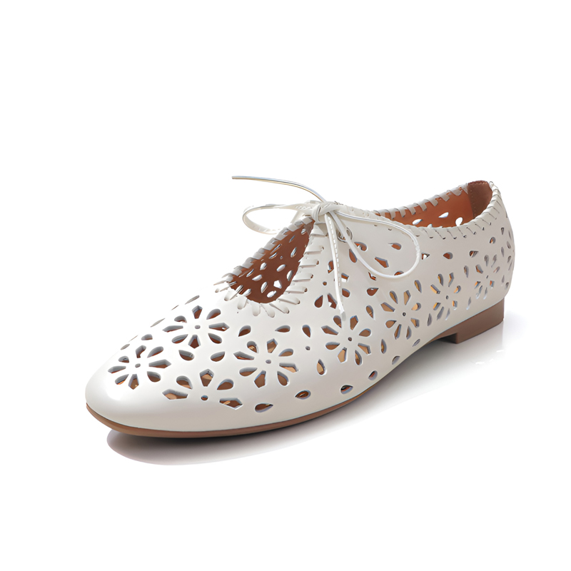 Eオープンワークレースマリージェーンシューズ