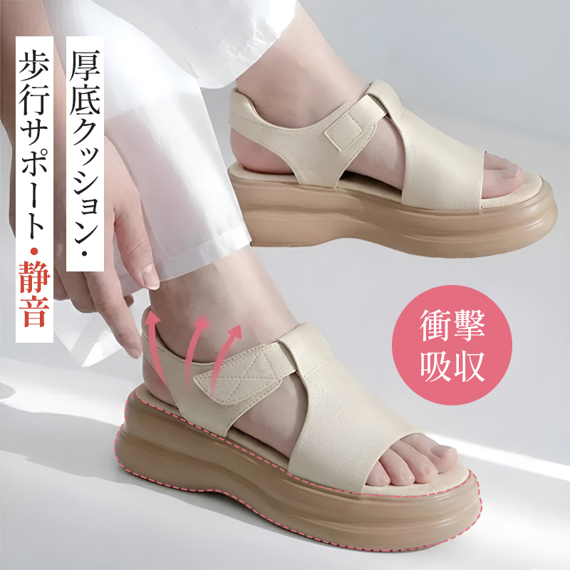 厚底クッション 衝撃吸収 歩行サポート静音設計