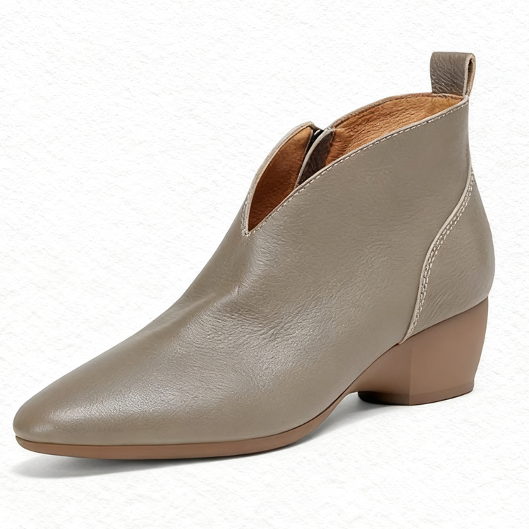 Vカットで脚長効果｜履き心地抜群の通勤ブーツ - 1011060318 - emiwalk