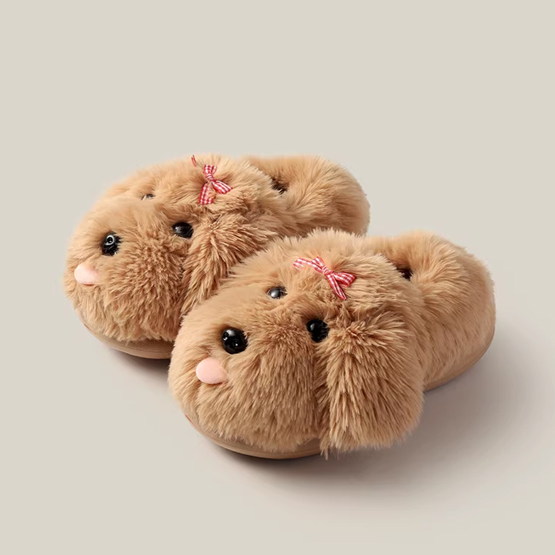 ワンちゃんモチーフあったかスリッパ