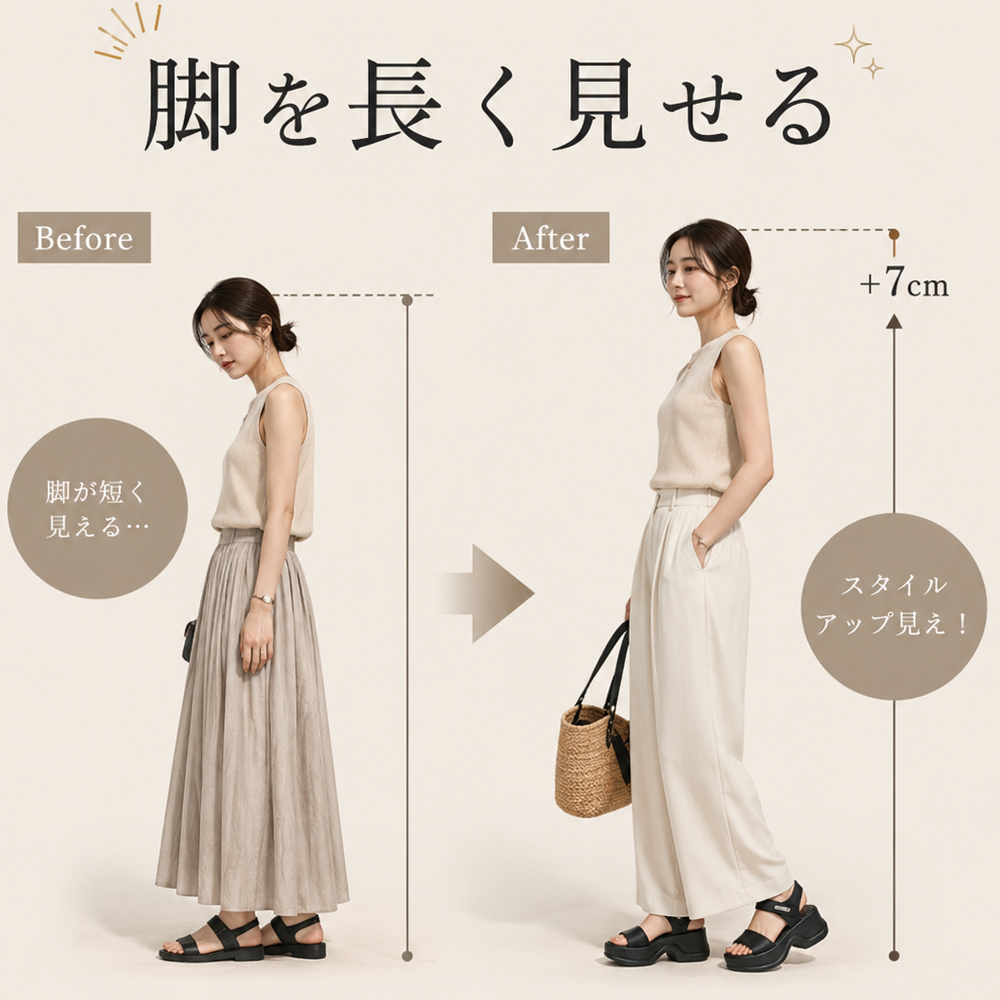 【驚きの超軽量★7cm厚底で美脚効果】スポーツサンダル レディース 厚底 クッション性抜群 衝撃吸収 サンダル スポサン 痛くない 走れる 疲れない 楽ちん 脱げない ストラップサンダル ビーチサンダル カジュアル アウトドア