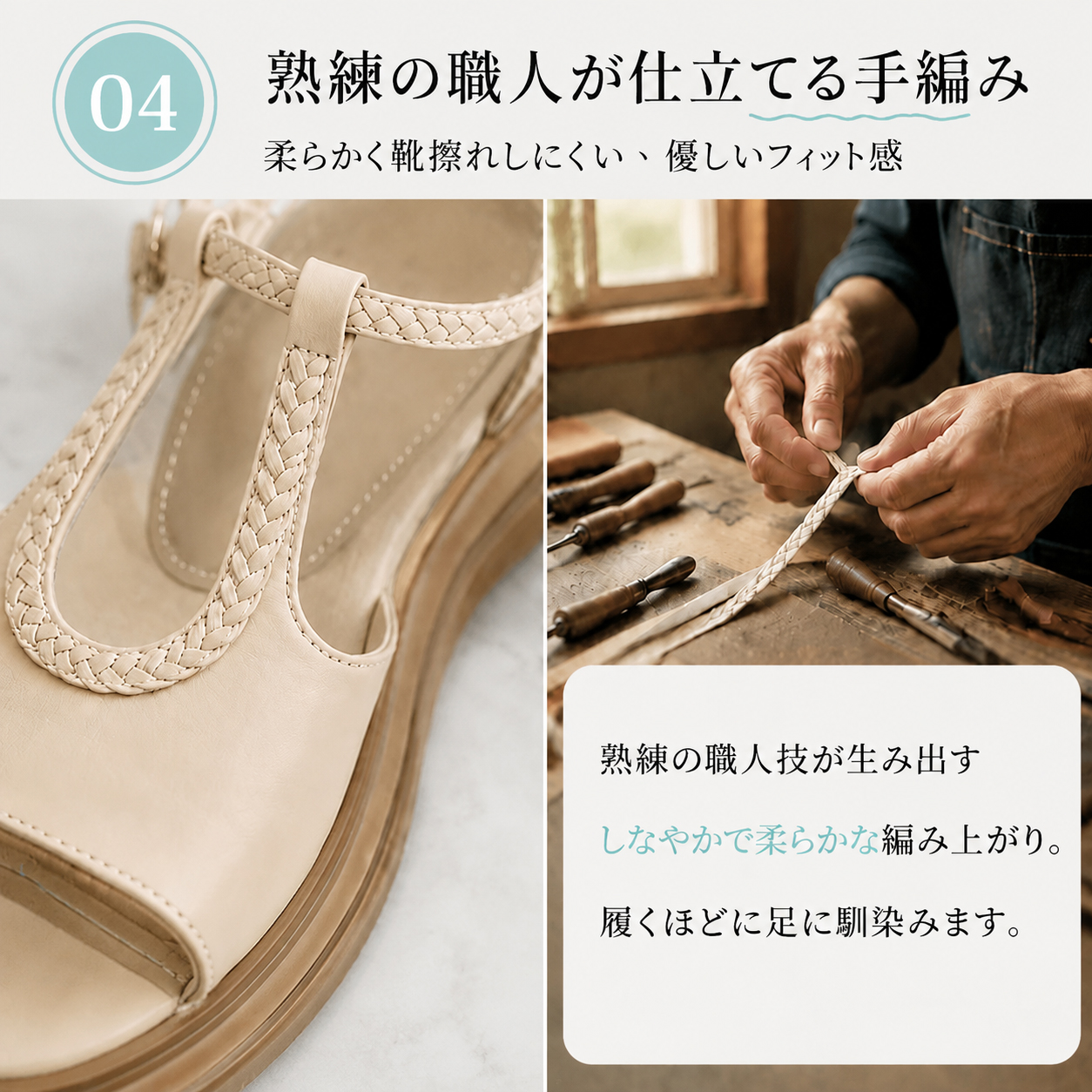 レトロなオープントゥ・ローファーサンダル。