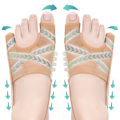 【母趾外反用トゥセパレーター】柔らかシリコン製｜昼夜OK・ベージュ（Sサイズ or Lサイズ 選択可｜左右セット） - 1011056002 - emiwalk