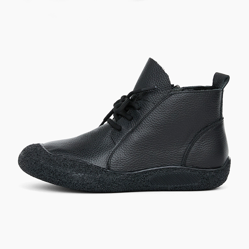 快適最優先｜フルグレインレザーのショートブーツ｜通勤・お買い物にぴったり-emiwalk