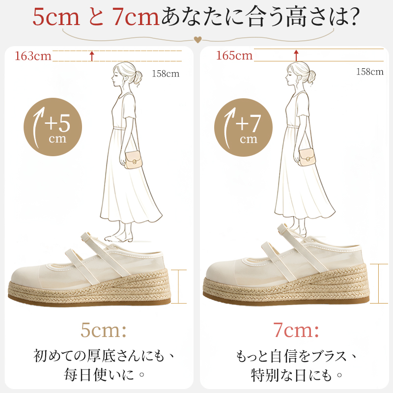 厚底バーケンミュールシューズ レディース