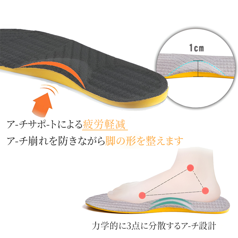 弾力性のあるTPE素材を曲げる様子 歩行時の衝撃吸収と膝・腰への当たりを和らげる機能