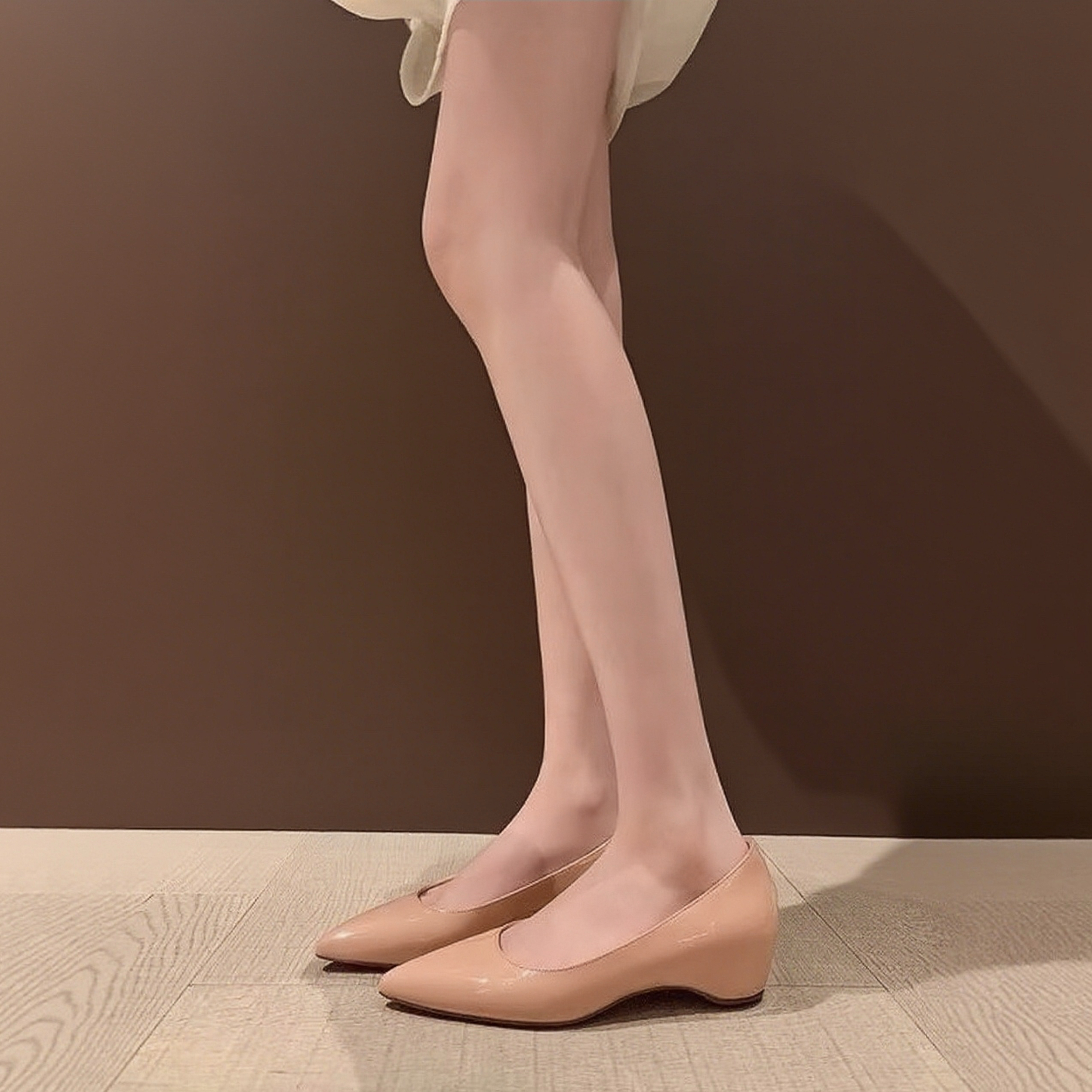 Emiwalk【新作】先細ローファー｜4.5cmヒールアップ｜すっきり脚長効果 - 1010463699 - emiwalk