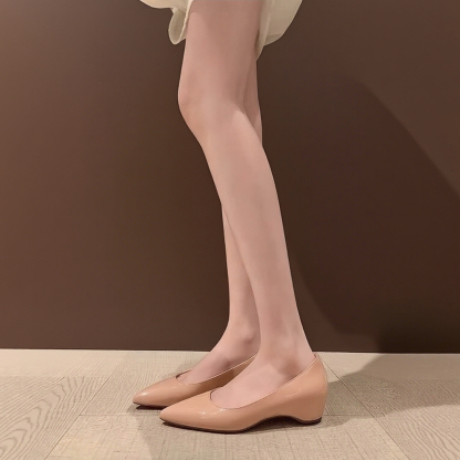 Emiwalk【新作】先細ローファー｜4.5cmヒールアップ｜すっきり脚長効果 - 1010463699 - emiwalk